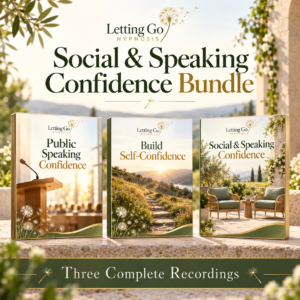 Social & Speaking Confidence Bundle showing Public Speaking Confidence, Build Self-Confidence, and Social & Speaking Confidence.